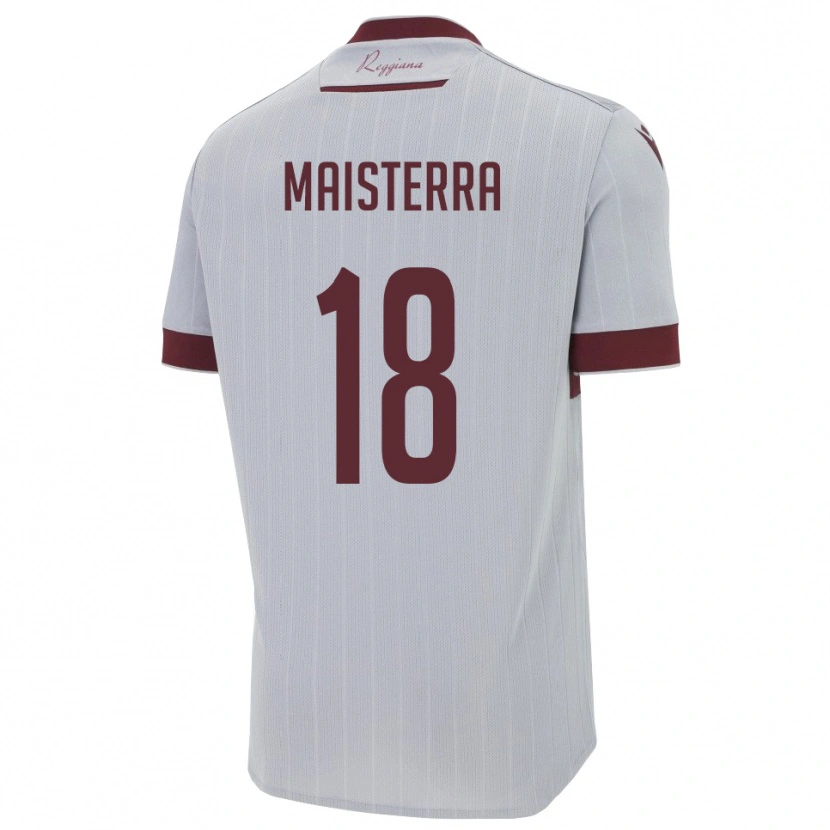 Danxen Män Roque Maisterra #18 Bourgogne Vitt Bortatröja Matchtröjor 2025/26 Tröjor T-Tröja