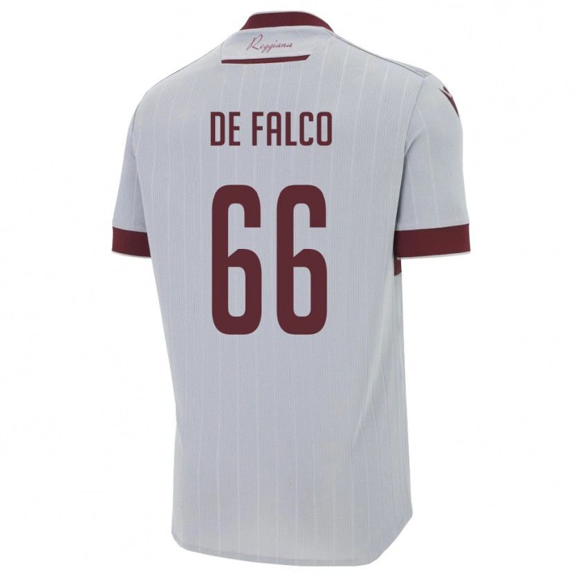Danxen Män Cristian De Falco #66 Bourgogne Vitt Bortatröja Matchtröjor 2025/26 Tröjor T-Tröja