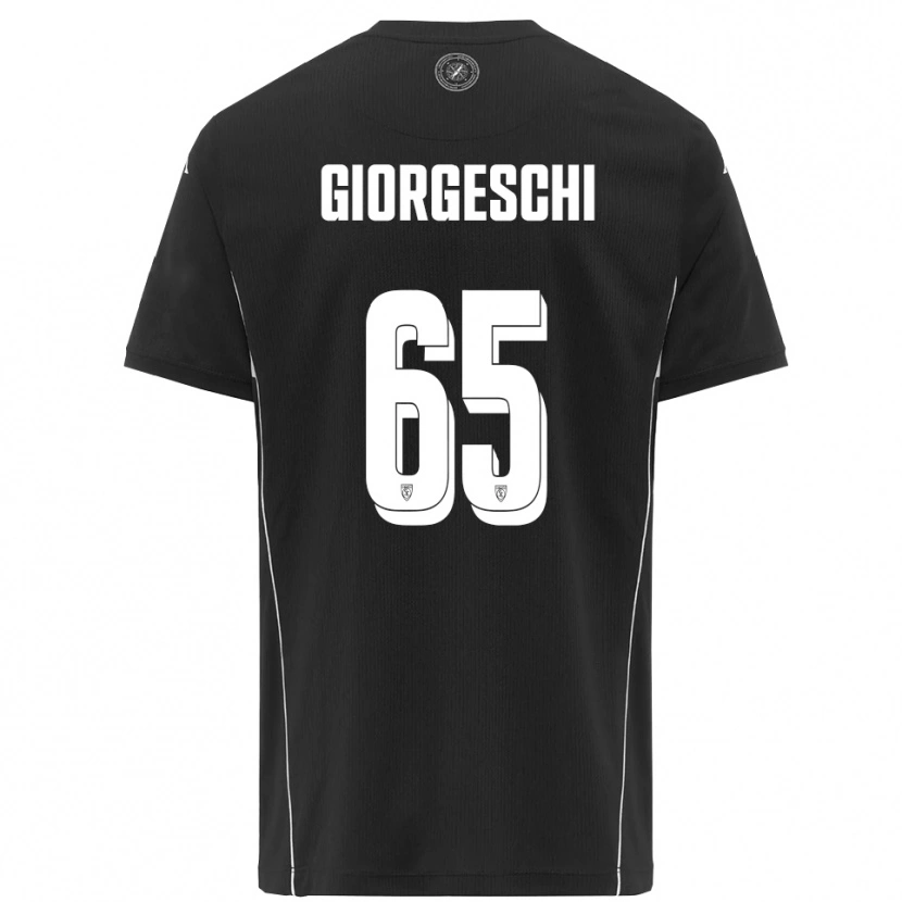Danxen Män Simone Giorgeschi #65 Svart Vit Bortatröja Matchtröjor 2025/26 Tröjor T-Tröja
