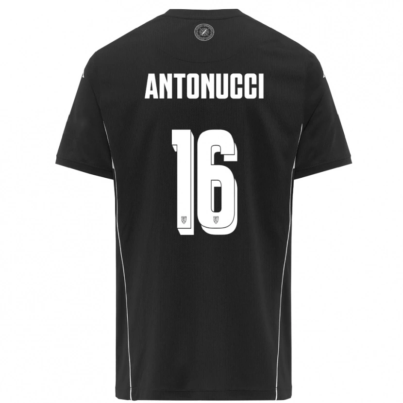 Danxen Män Mirko Antonucci #16 Svart Vit Bortatröja Matchtröjor 2025/26 Tröjor T-Tröja