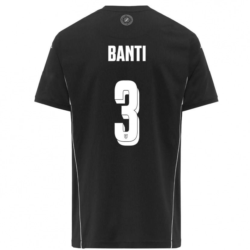 Danxen Män Alessandro Banti #3 Svart Vit Bortatröja Matchtröjor 2025/26 Tröjor T-Tröja