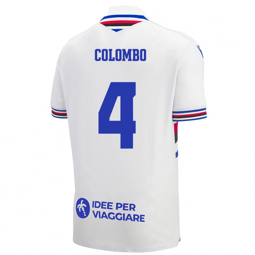 Danxen Män Sofia Colombo #4 Vit Blå Röd Bortatröja Matchtröjor 2025/26 Tröjor T-Tröja