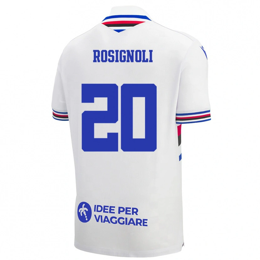 Danxen Män Syria Rosignoli #20 Vit Blå Röd Bortatröja Matchtröjor 2025/26 Tröjor T-Tröja