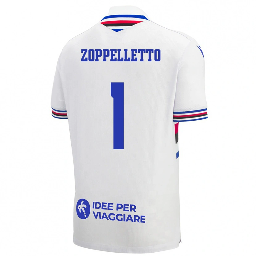 Danxen Män David Zoppelletto #1 Vit Blå Röd Bortatröja Matchtröjor 2025/26 Tröjor T-Tröja