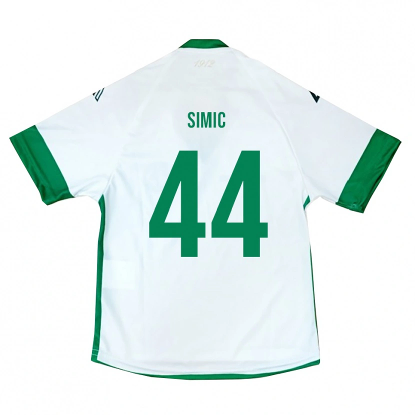 Danxen Män Lorenco Simic #44 Vit Grön Blå Bortatröja Matchtröjor 2025/26 Tröjor T-Tröja