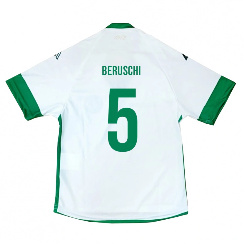 Danxen Män Diego Beruschi #5 Vit Grön Blå Bortatröja Matchtröjor 2025/26 Tröjor T-Tröja