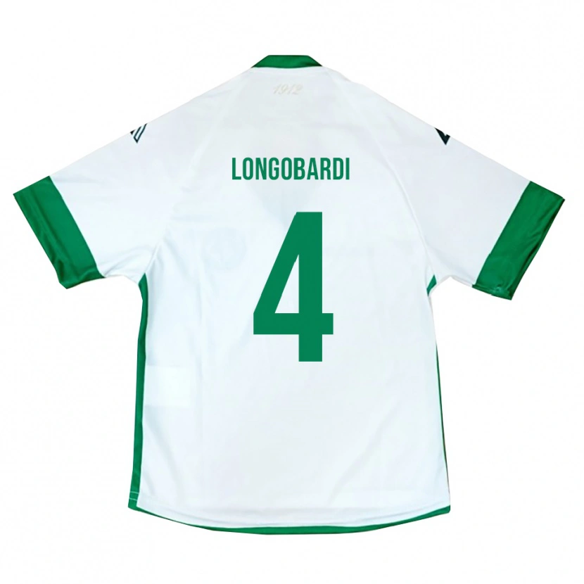 Danxen Män Salvatore Longobardi #4 Vit Grön Blå Bortatröja Matchtröjor 2025/26 Tröjor T-Tröja