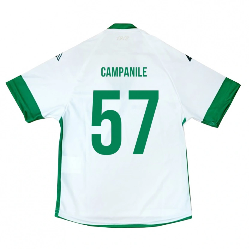 Danxen Män Alessandro Campanile #57 Vit Grön Blå Bortatröja Matchtröjor 2025/26 Tröjor T-Tröja