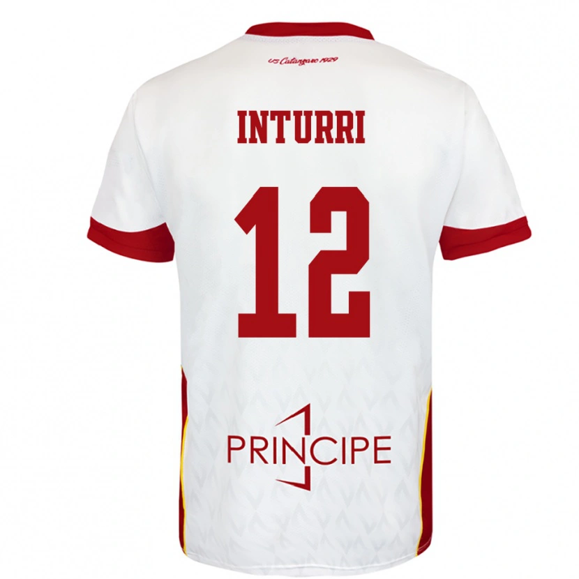 Danxen Män Roberto Inturri #12 Vit Röd Bortatröja Matchtröjor 2025/26 Tröjor T-Tröja