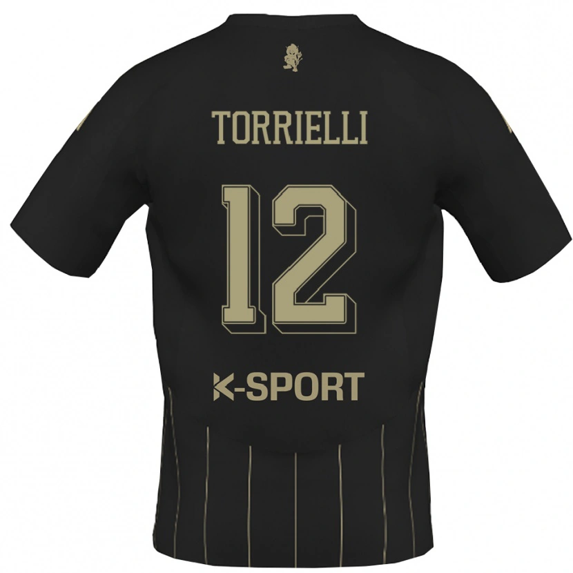 Danxen Män Edoardo Torrielli #12 Grått Vitt Bortatröja Matchtröjor 2025/26 Tröjor T-Tröja