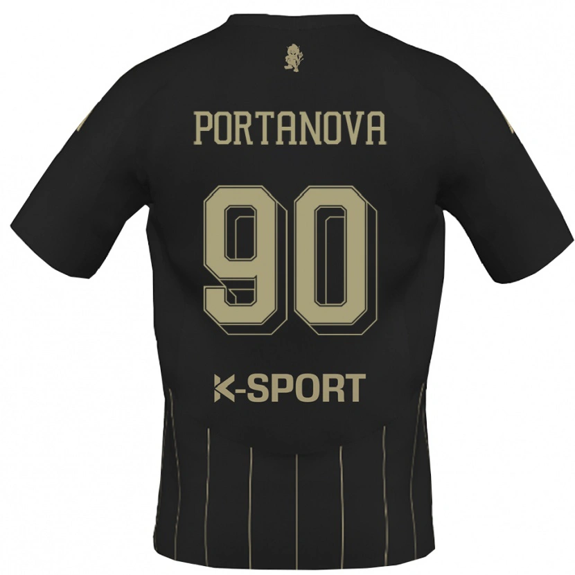 Danxen Män Denis Portanova #90 Grått Vitt Bortatröja Matchtröjor 2025/26 Tröjor T-Tröja