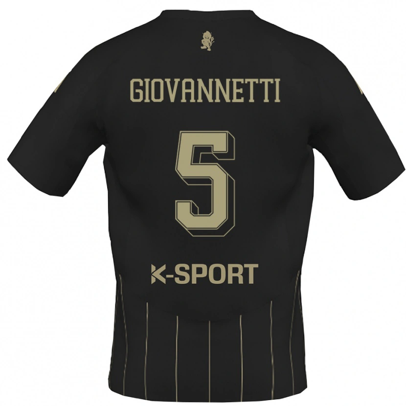 Danxen Män Elia Giovannetti #5 Grått Vitt Bortatröja Matchtröjor 2025/26 Tröjor T-Tröja