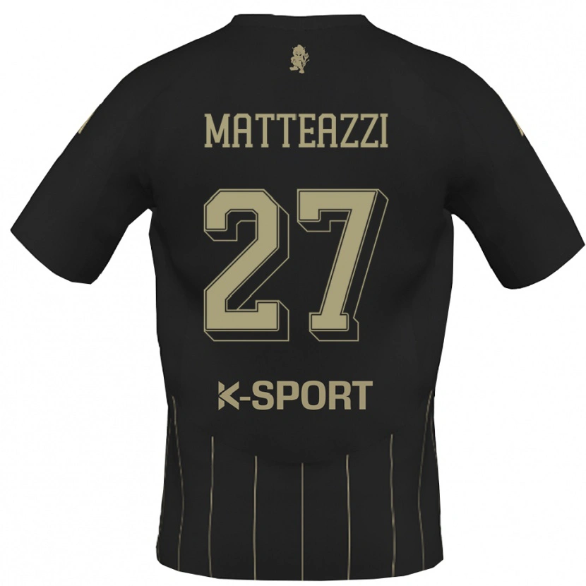 Danxen Män Ernesto Matteazzi #27 Grått Vitt Bortatröja Matchtröjor 2025/26 Tröjor T-Tröja