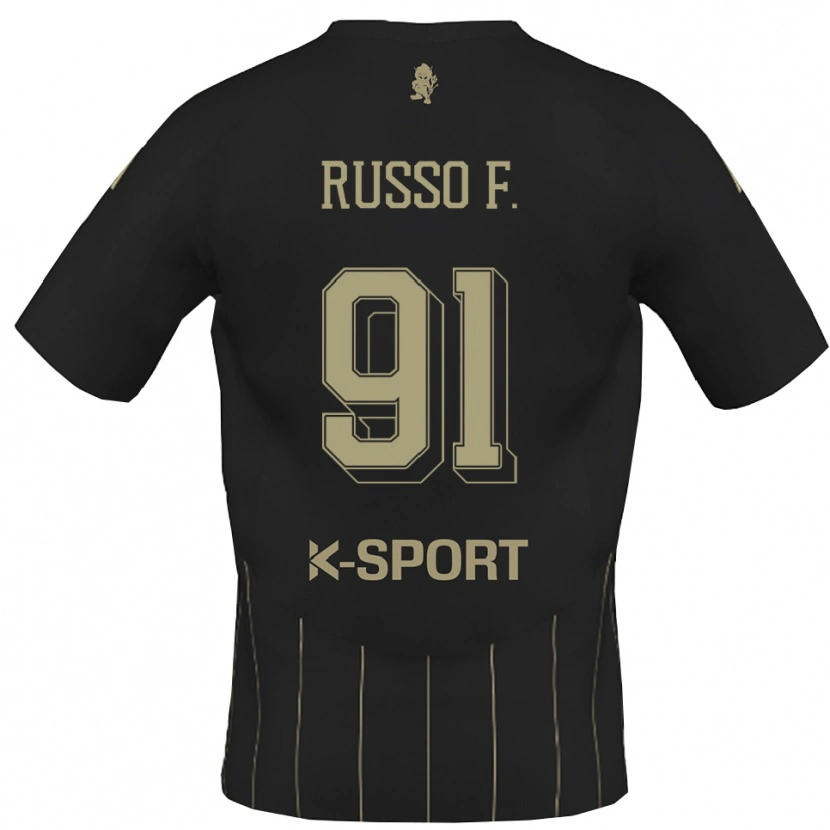 Danxen Män Flavio Russo #91 Grått Vitt Bortatröja Matchtröjor 2025/26 Tröjor T-Tröja