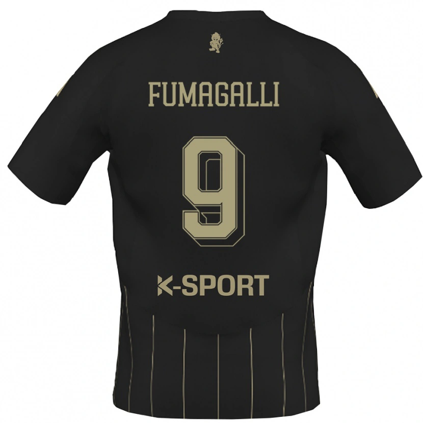 Danxen Män Tommaso Fumagalli #9 Grått Vitt Bortatröja Matchtröjor 2025/26 Tröjor T-Tröja