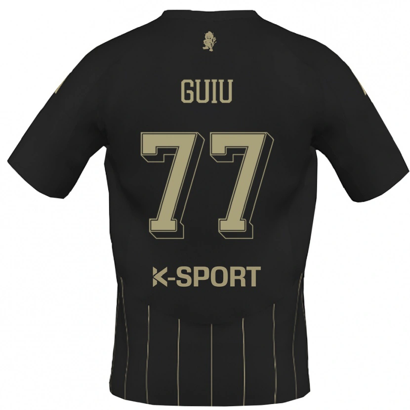 Danxen Män Bernat Guiu #77 Grått Vitt Bortatröja Matchtröjor 2025/26 Tröjor T-Tröja