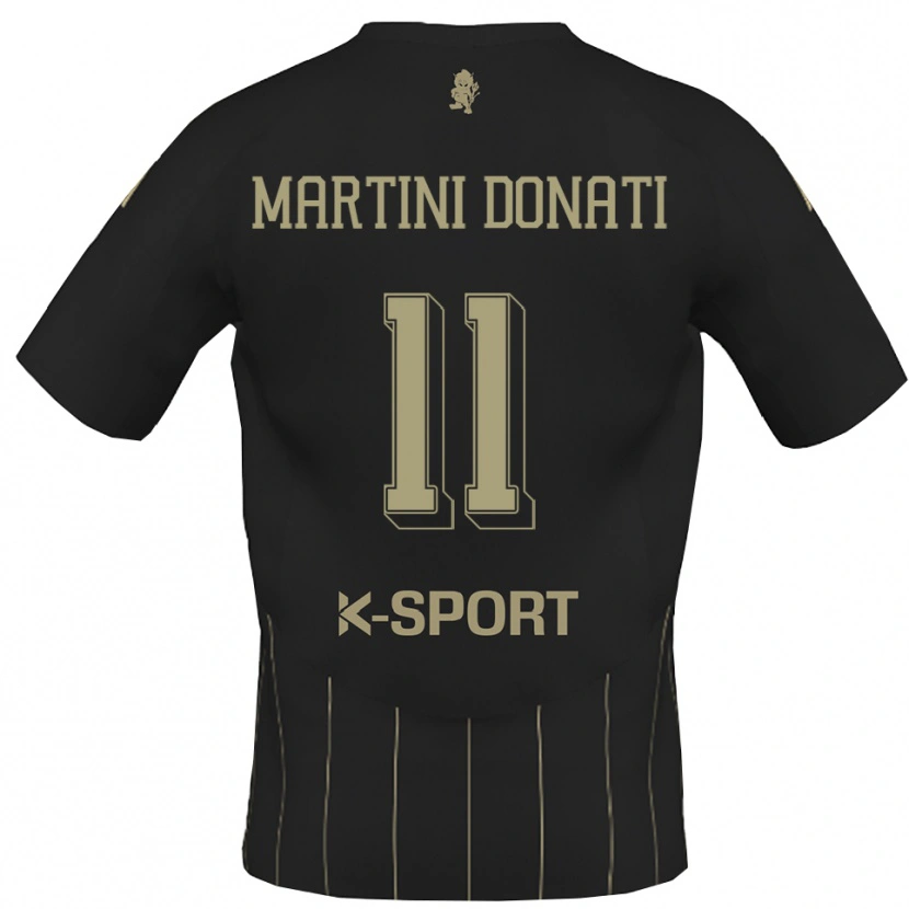 Danxen Män Cesare Martini Donati #11 Grått Vitt Bortatröja Matchtröjor 2025/26 Tröjor T-Tröja