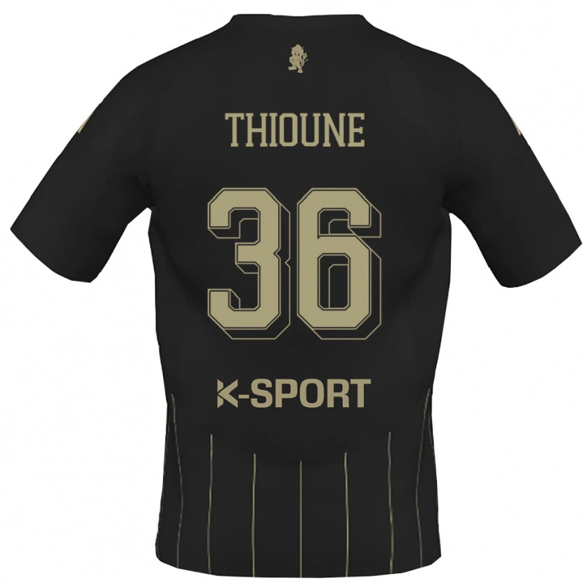 Danxen Män Alioune Thioune #36 Grått Vitt Bortatröja Matchtröjor 2025/26 Tröjor T-Tröja