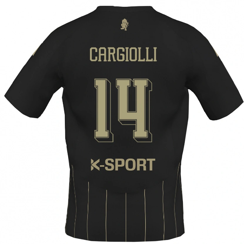 Danxen Män Tommaso Cargiolli #14 Grått Vitt Bortatröja Matchtröjor 2025/26 Tröjor T-Tröja