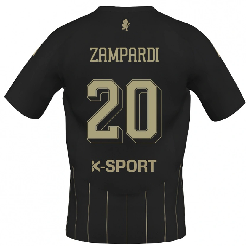Danxen Män Gabriele Zampardi #20 Grått Vitt Bortatröja Matchtröjor 2025/26 Tröjor T-Tröja