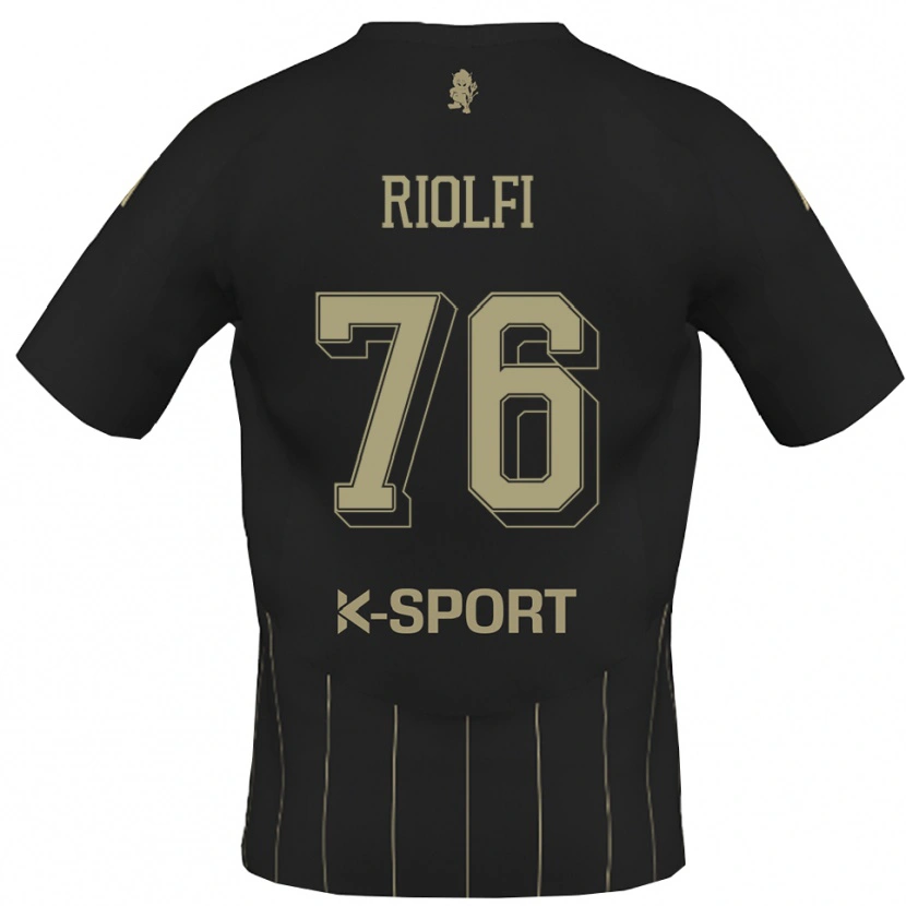 Danxen Män Emanuele Riolfi #76 Grått Vitt Bortatröja Matchtröjor 2025/26 Tröjor T-Tröja