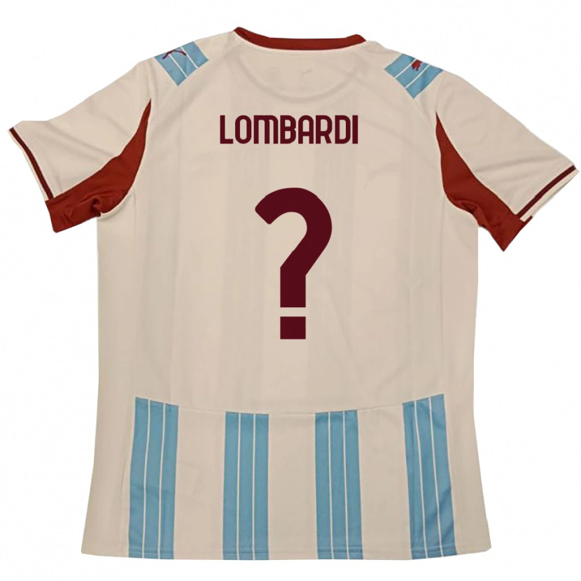 Danxen Män Lorenzo Lombardi #0 Himmelblå Vit Bortatröja Matchtröjor 2025/26 Tröjor T-Tröja