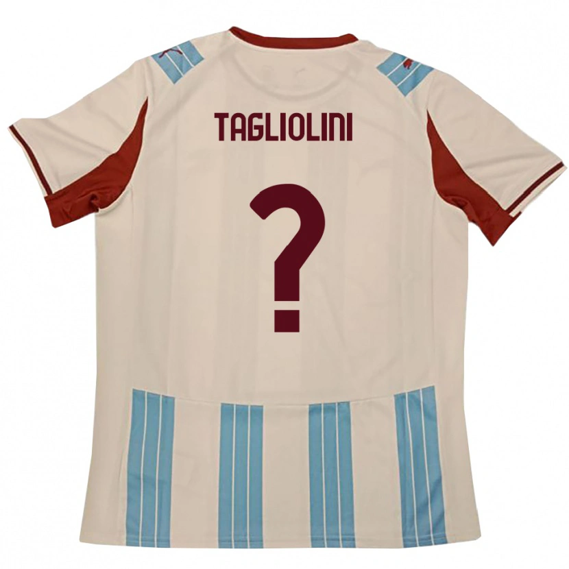 Danxen Män Ludovico Tagliolini #0 Himmelblå Vit Bortatröja Matchtröjor 2025/26 Tröjor T-Tröja