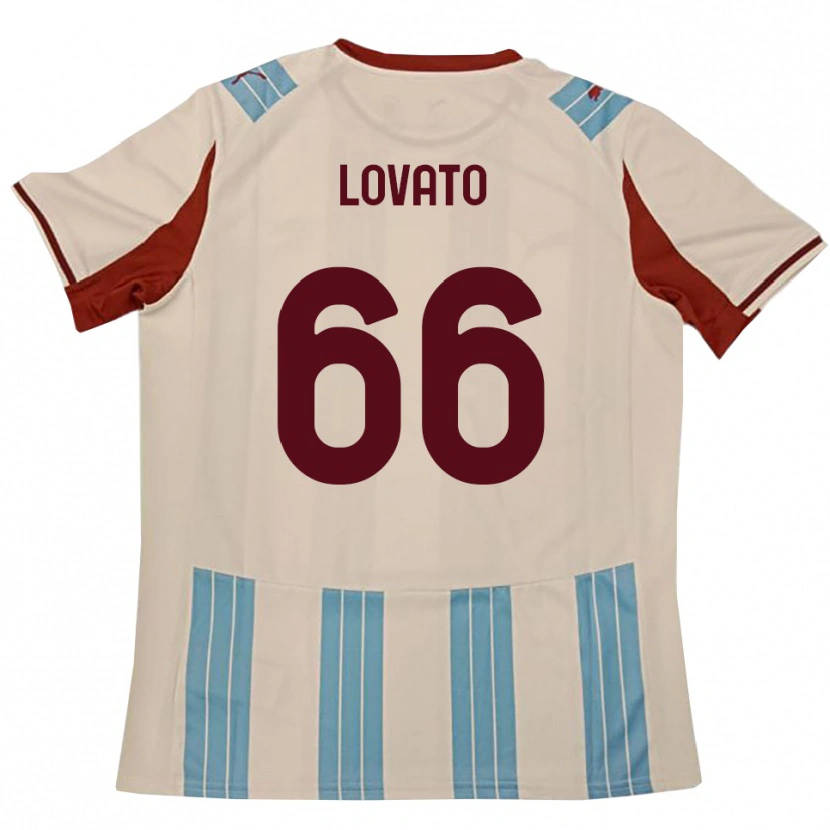 Danxen Män Matteo Lovato #66 Himmelblå Vit Bortatröja Matchtröjor 2025/26 Tröjor T-Tröja