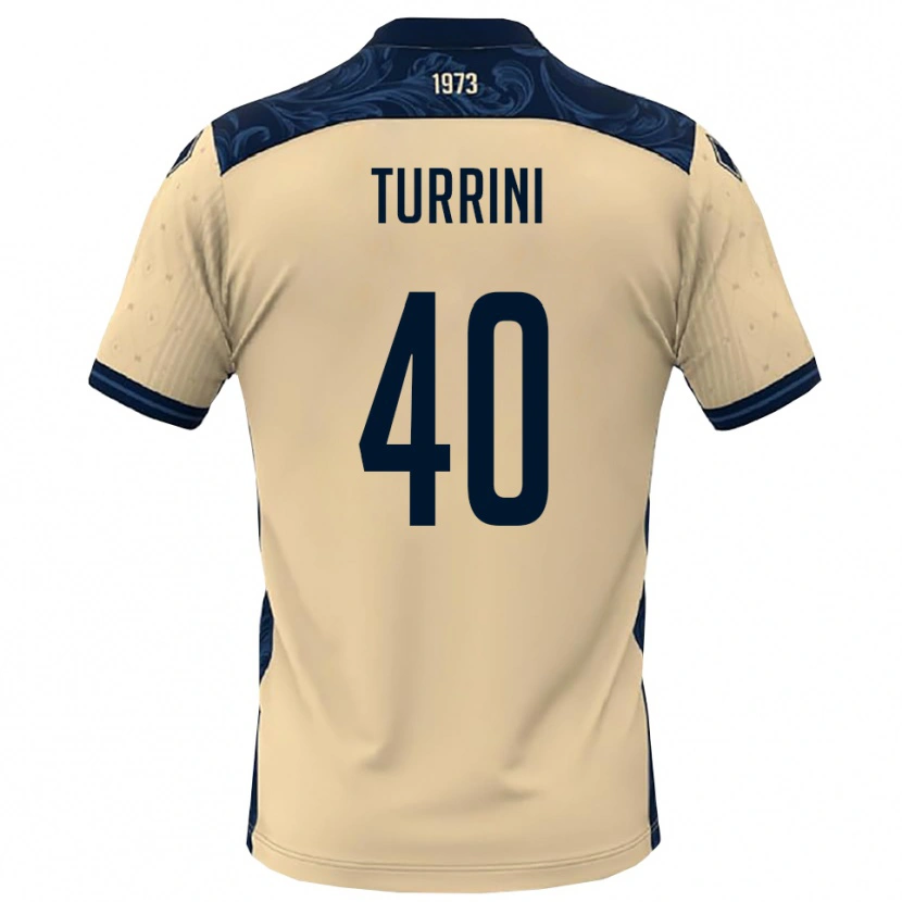 Danxen Män Giordano Turrini #40 Vit Marinblå Bortatröja Matchtröjor 2025/26 Tröjor T-Tröja