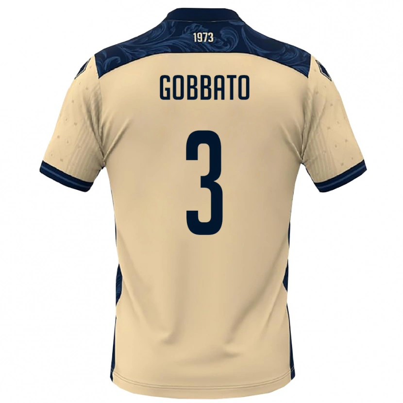 Danxen Män Michele Gobbato #3 Vit Marinblå Bortatröja Matchtröjor 2025/26 Tröjor T-Tröja