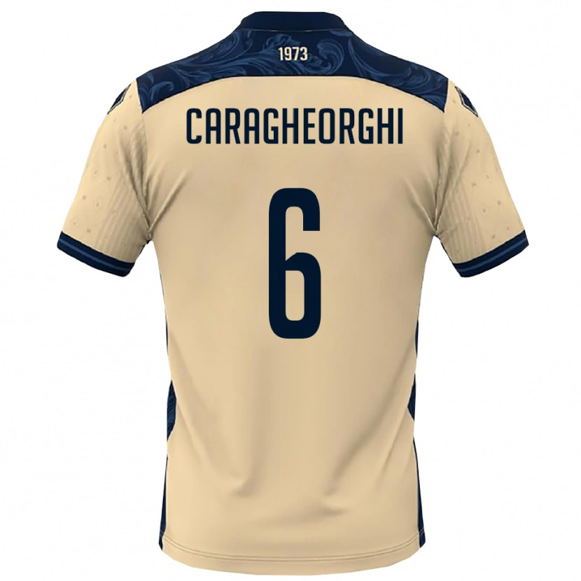 Danxen Män Nichita Caragheorghi #6 Vit Marinblå Bortatröja Matchtröjor 2025/26 Tröjor T-Tröja