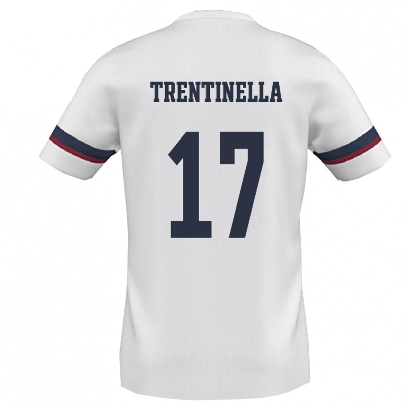 Danxen Män Marco Trentinella #17 Vit Röd Bortatröja Matchtröjor 2025/26 Tröjor T-Tröja