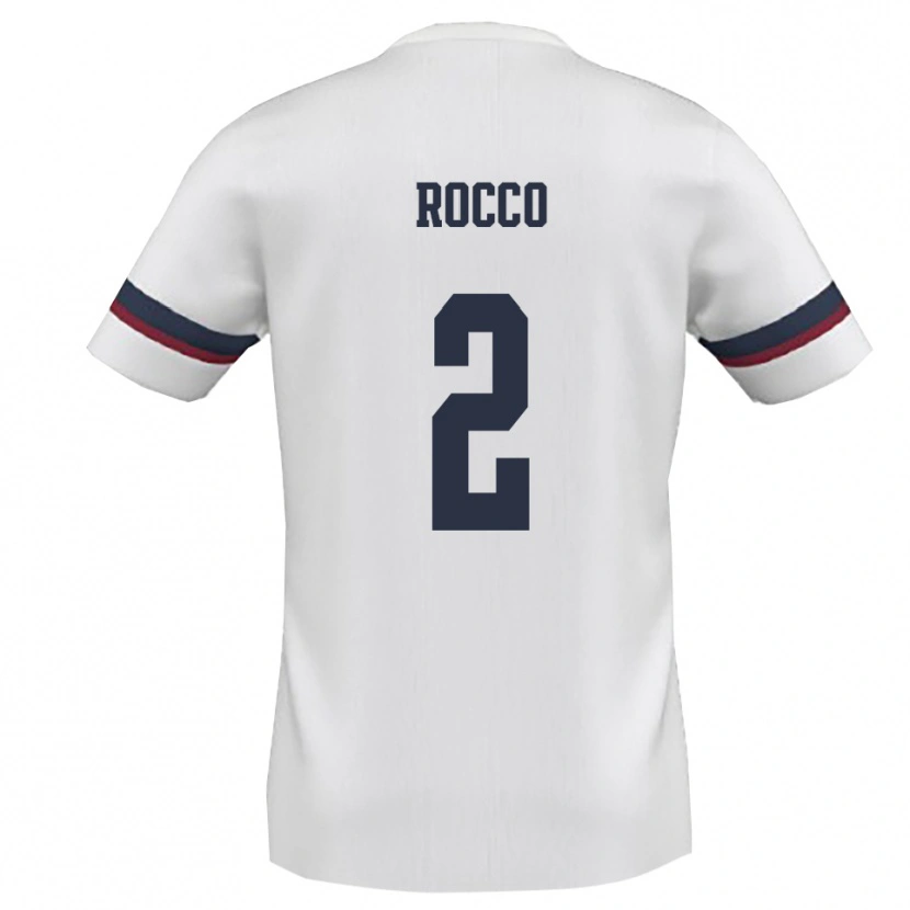 Danxen Män Antonio Rocco #2 Vit Röd Bortatröja Matchtröjor 2025/26 Tröjor T-Tröja