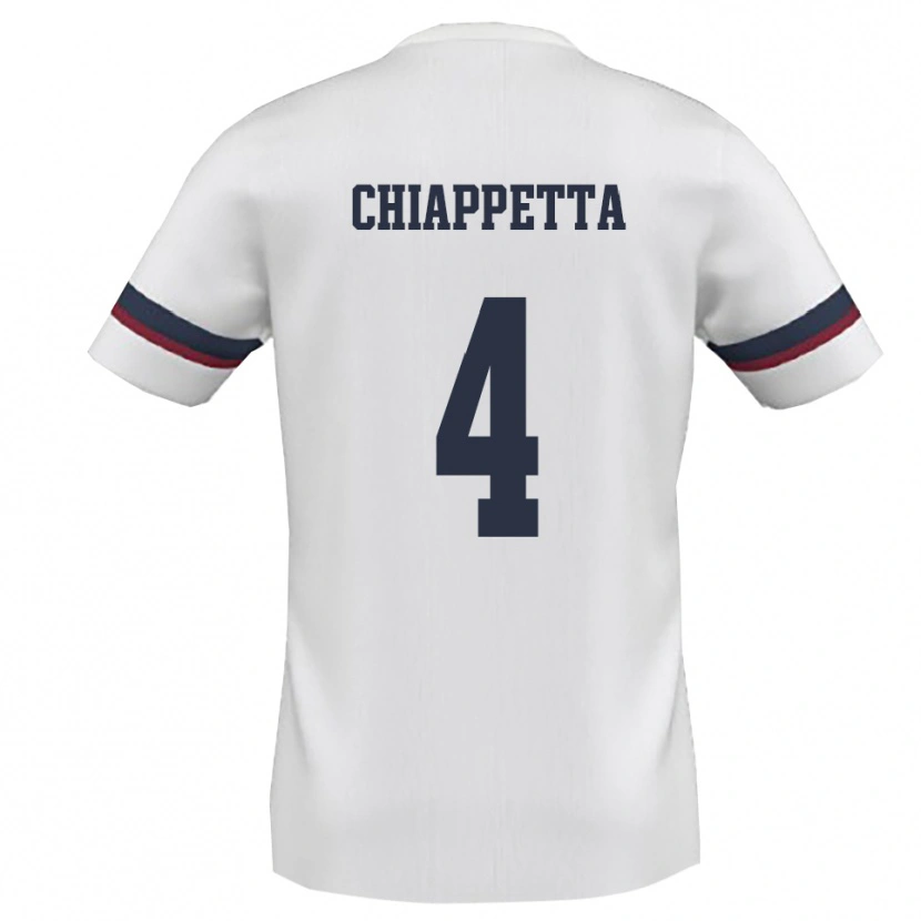 Danxen Män Mirko Chiappetta #4 Vit Röd Bortatröja Matchtröjor 2025/26 Tröjor T-Tröja