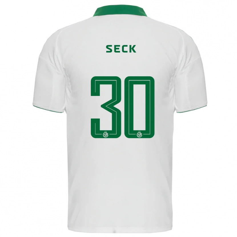 Danxen Män Abdoulaye Seck #30 Vit Grön Bortatröja Matchtröjor 2025/26 Tröjor T-Tröja