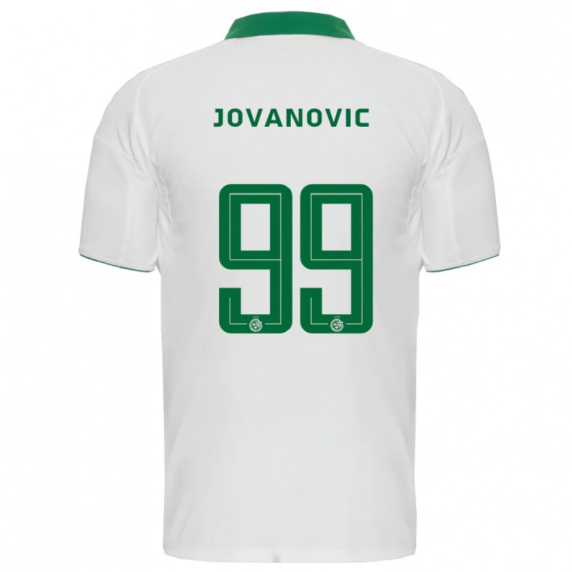 Danxen Män Djordje Jovanovic #99 Vit Grön Bortatröja Matchtröjor 2025/26 Tröjor T-Tröja