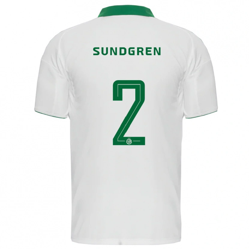 Danxen Män Daniel Sundgren #2 Vit Grön Bortatröja Matchtröjor 2025/26 Tröjor T-Tröja