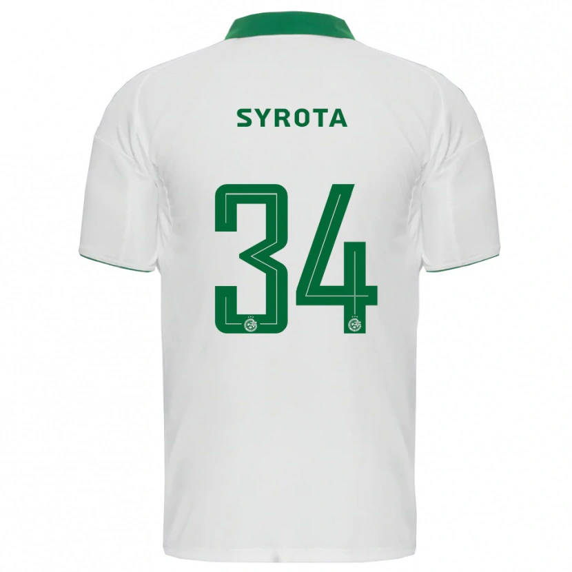 Danxen Män Oleksandr Syrota #34 Vit Grön Bortatröja Matchtröjor 2025/26 Tröjor T-Tröja
