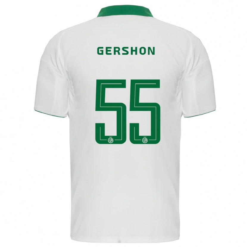 Danxen Män Rami Gershon #55 Vit Grön Bortatröja Matchtröjor 2025/26 Tröjor T-Tröja