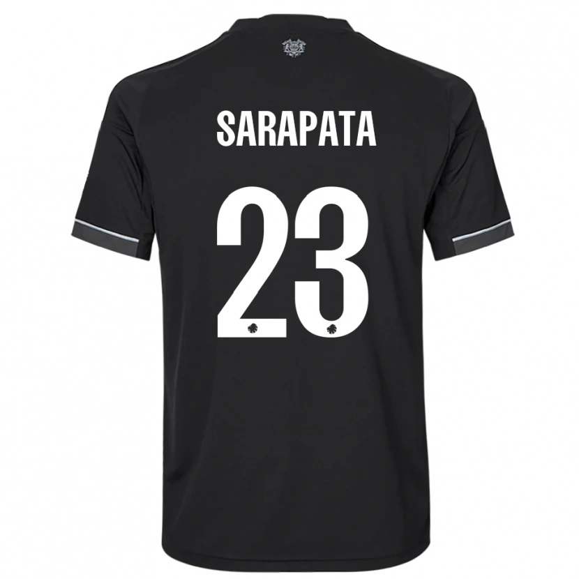 Danxen Män Dominik Sarapata #23 Svart Vit Bortatröja Matchtröjor 2025/26 Tröjor T-Tröja