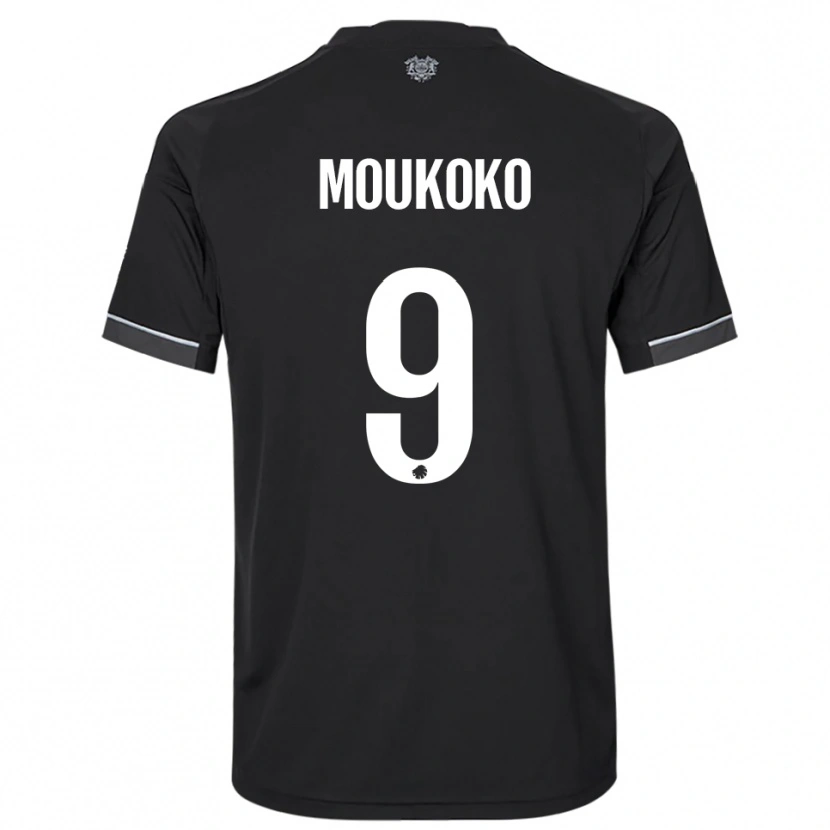 Danxen Män Youssoufa Moukoko #9 Svart Vit Bortatröja Matchtröjor 2025/26 Tröjor T-Tröja