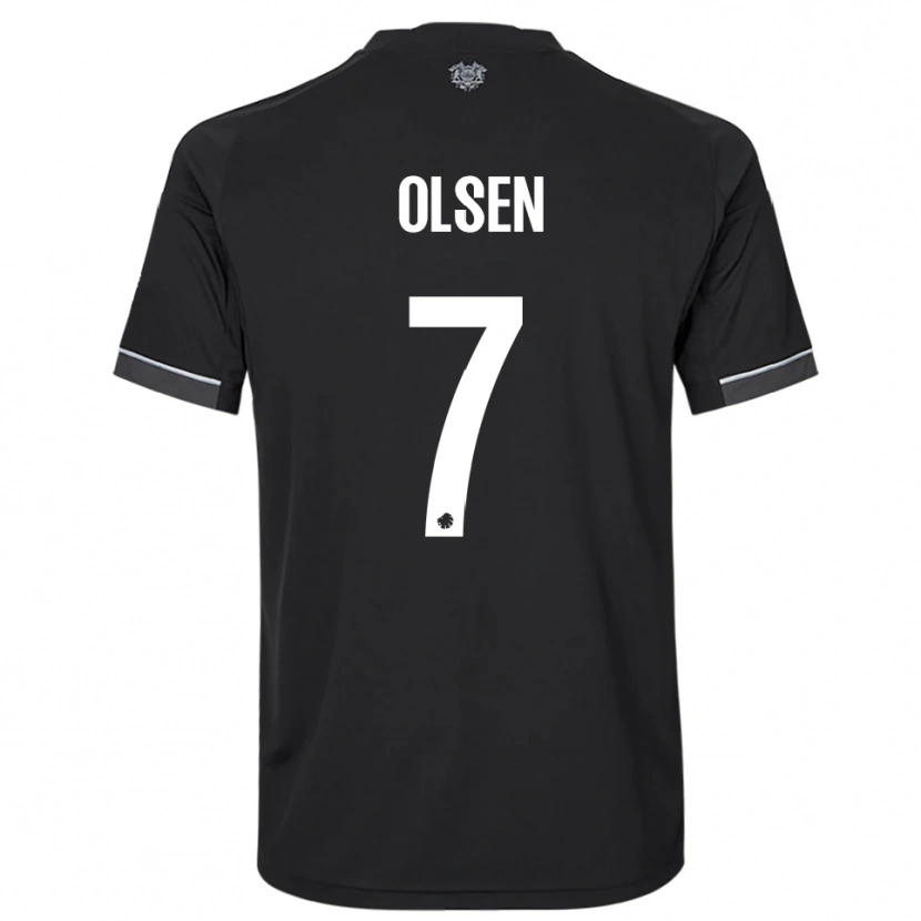 Danxen Män Gunnar Olsen #7 Svart Vit Bortatröja Matchtröjor 2025/26 Tröjor T-Tröja