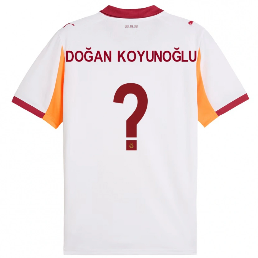 Danxen Män Arda Doğan Koyunoğlu #0 Vit Röd Bortatröja Matchtröjor 2025/26 Tröjor T-Tröja