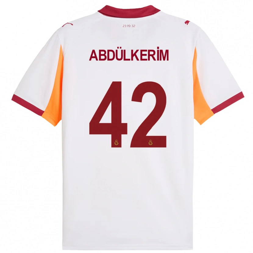 Danxen Män Abdülkerim Bardakcı #42 Vit Röd Bortatröja Matchtröjor 2025/26 Tröjor T-Tröja