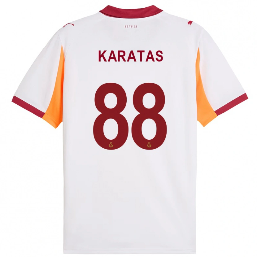 Danxen Män Kazımcan Karataş #88 Vit Röd Bortatröja Matchtröjor 2025/26 Tröjor T-Tröja