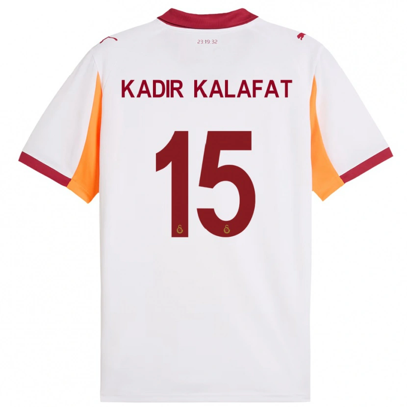 Danxen Män İsmail Kadir Kalafat #15 Vit Röd Bortatröja Matchtröjor 2025/26 Tröjor T-Tröja