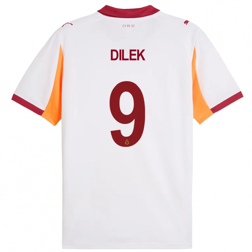Danxen Män Yalin Dilek #9 Vit Röd Bortatröja Matchtröjor 2025/26 Tröjor T-Tröja