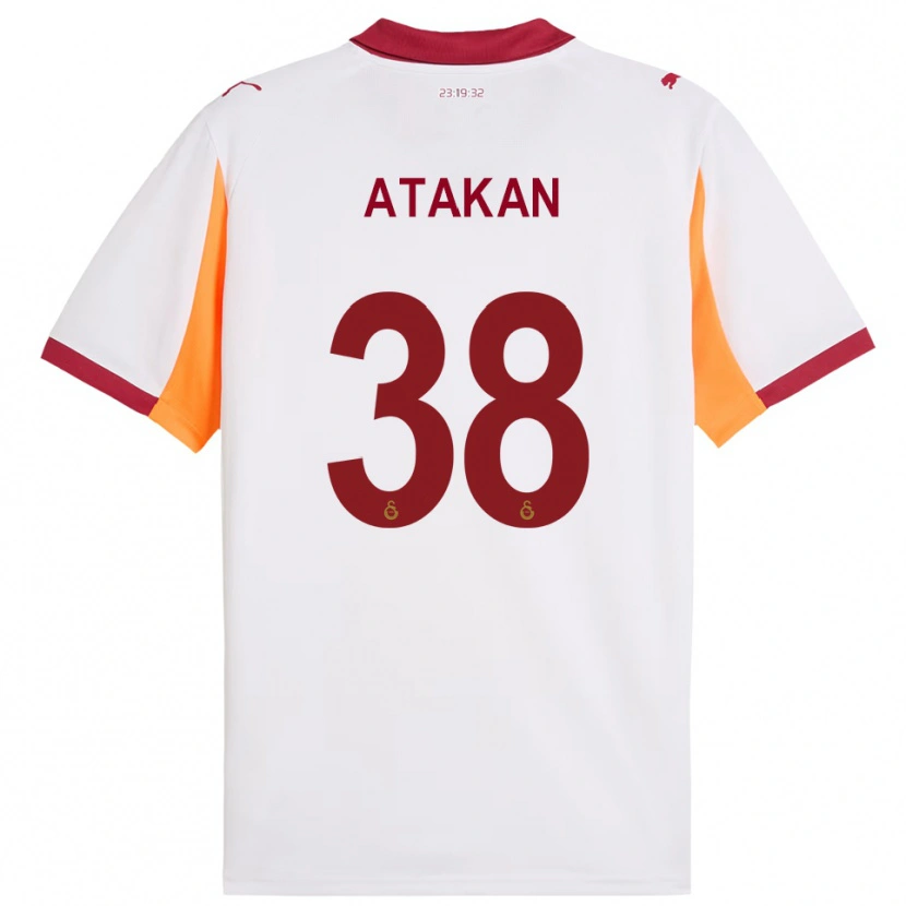 Danxen Män Atakan Ordu #38 Vit Röd Bortatröja Matchtröjor 2025/26 Tröjor T-Tröja
