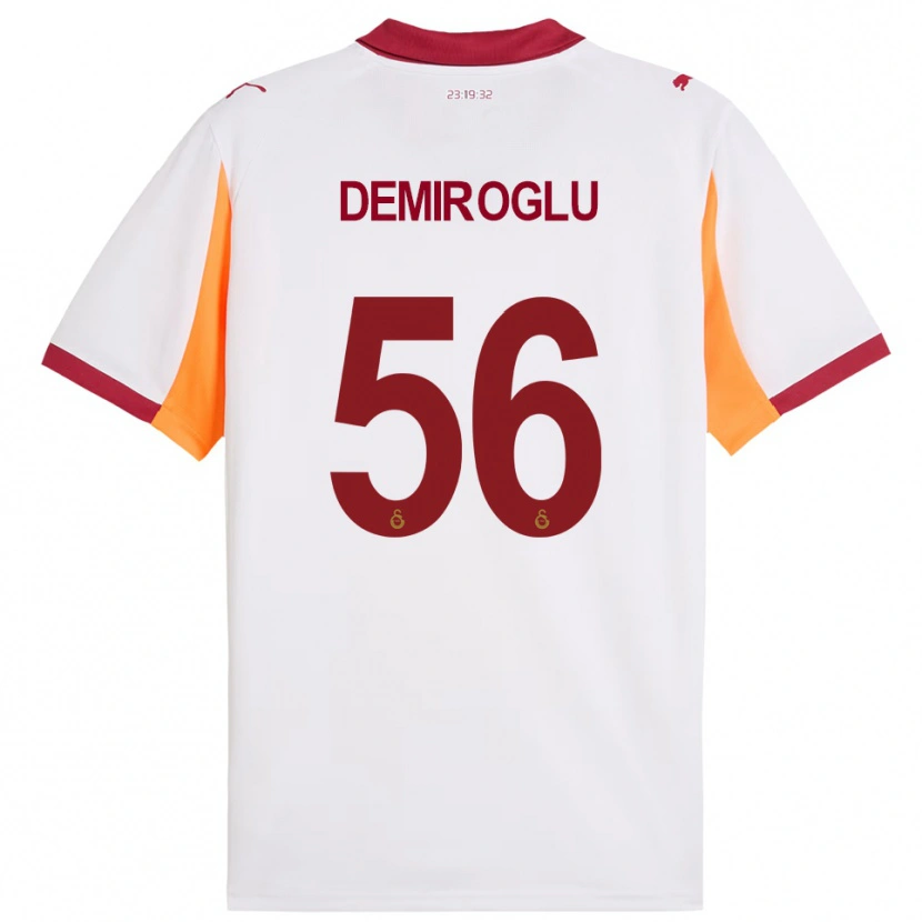 Danxen Män Baran Demiroğlu #56 Vit Röd Bortatröja Matchtröjor 2025/26 Tröjor T-Tröja