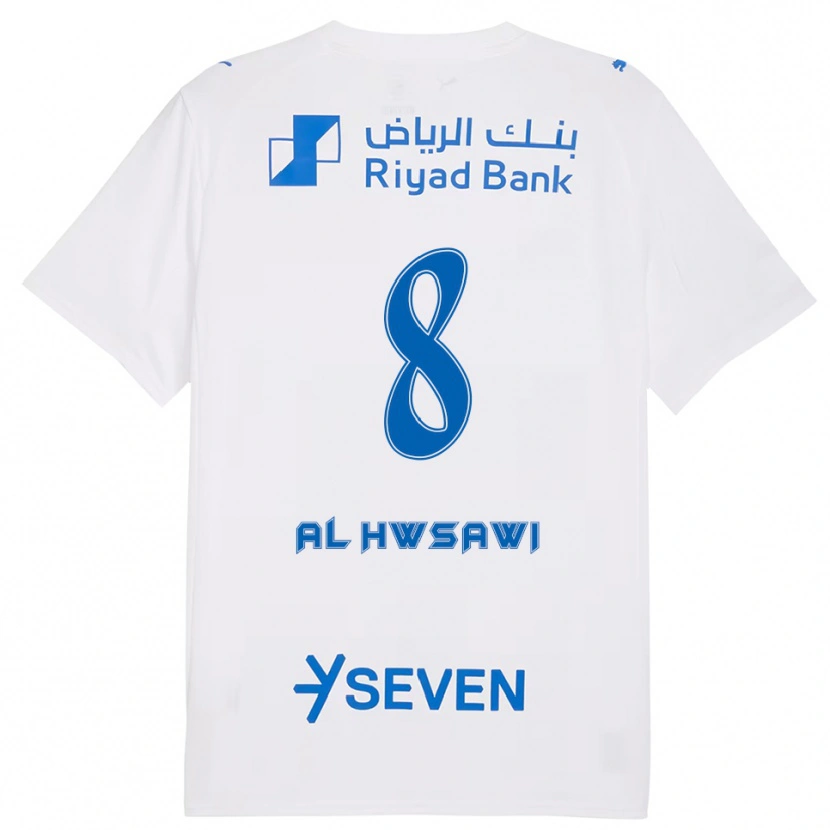 Danxen Män Al Bandari Al-Hwsawi #8 Vit Blå Bortatröja Matchtröjor 2025/26 Tröjor T-Tröja